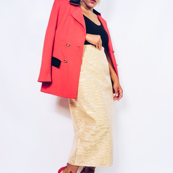 Metallic Midi Skirt - Picture 2 of 8